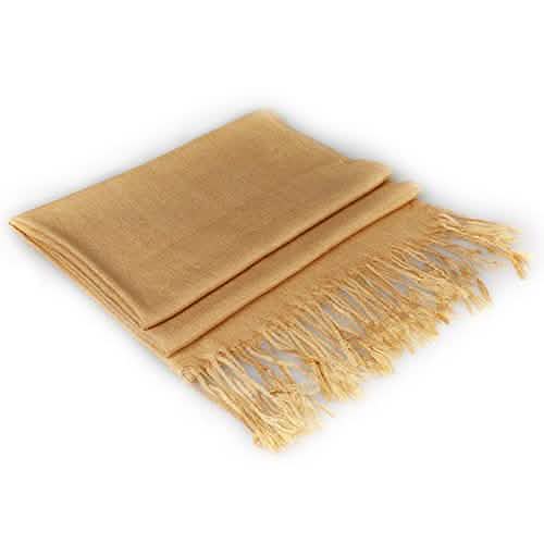 3-Piece Set: Pure Color Tassel Artificial Cashmere Shawl Soft Wrap Gloves, Scarves & Earmuffs - Tophatter Daily Deals