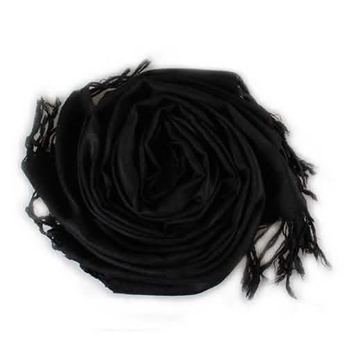 3-Piece Set: Pure Color Tassel Artificial Cashmere Shawl Soft Wrap Gloves, Scarves & Earmuffs - Tophatter Daily Deals