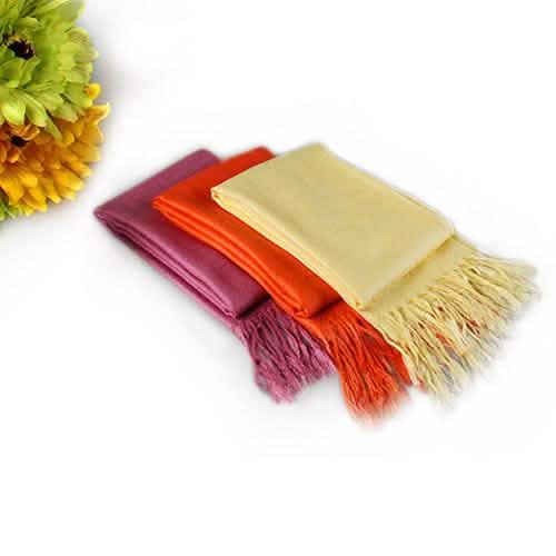 3-Piece Set: Pure Color Tassel Artificial Cashmere Shawl Soft Wrap Gloves, Scarves & Earmuffs - Tophatter Daily Deals