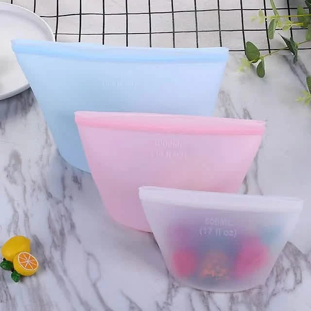3-Piece Set: Reusable Refrigerator Fresh Bags Kitchen Storage - Tophatter Daily Deals