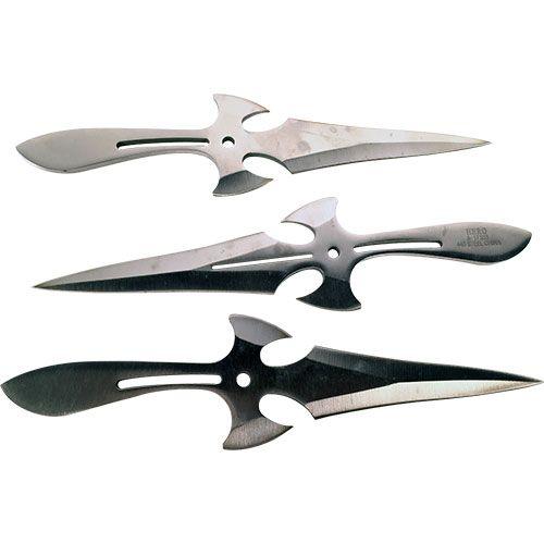 3 Piece Throwing Knife Stainless Steel Self Defense - Tophatter Daily Deals