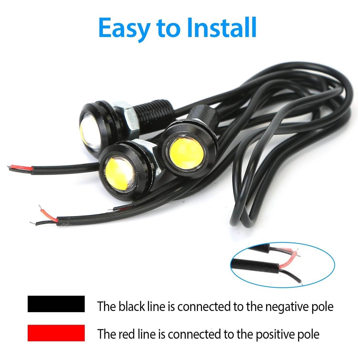 3-Pieces: Amber Eagle Eye LED Light Automotive - Tophatter Daily Deals