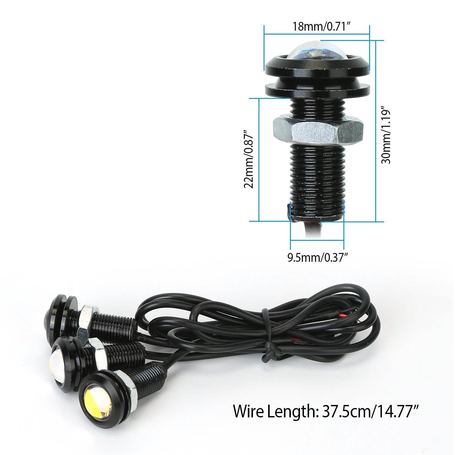 3-Pieces: Amber Eagle Eye LED Light Automotive - Tophatter Daily Deals