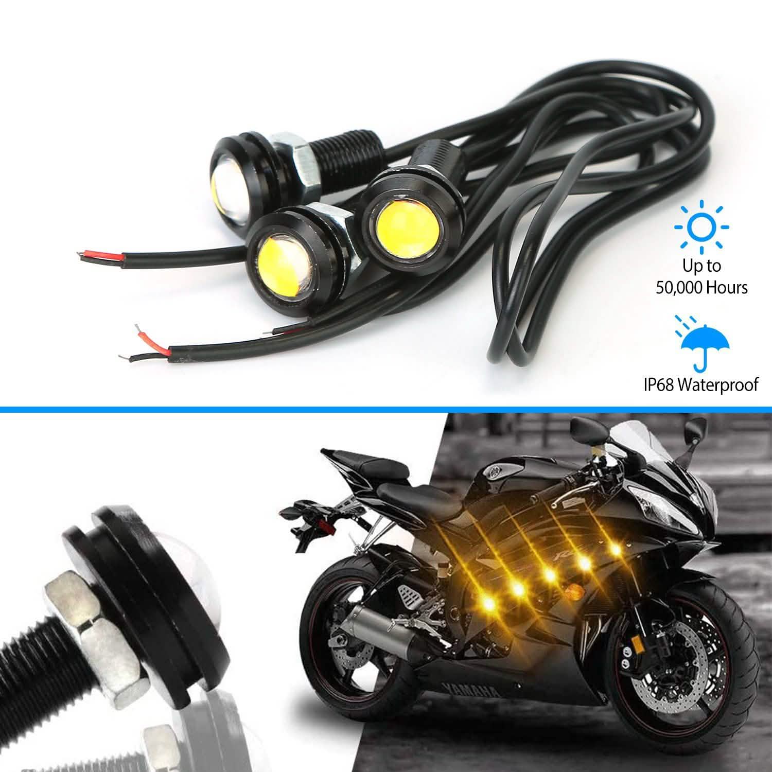 3-Pieces: Amber Eagle Eye LED Light Automotive - Tophatter Daily Deals