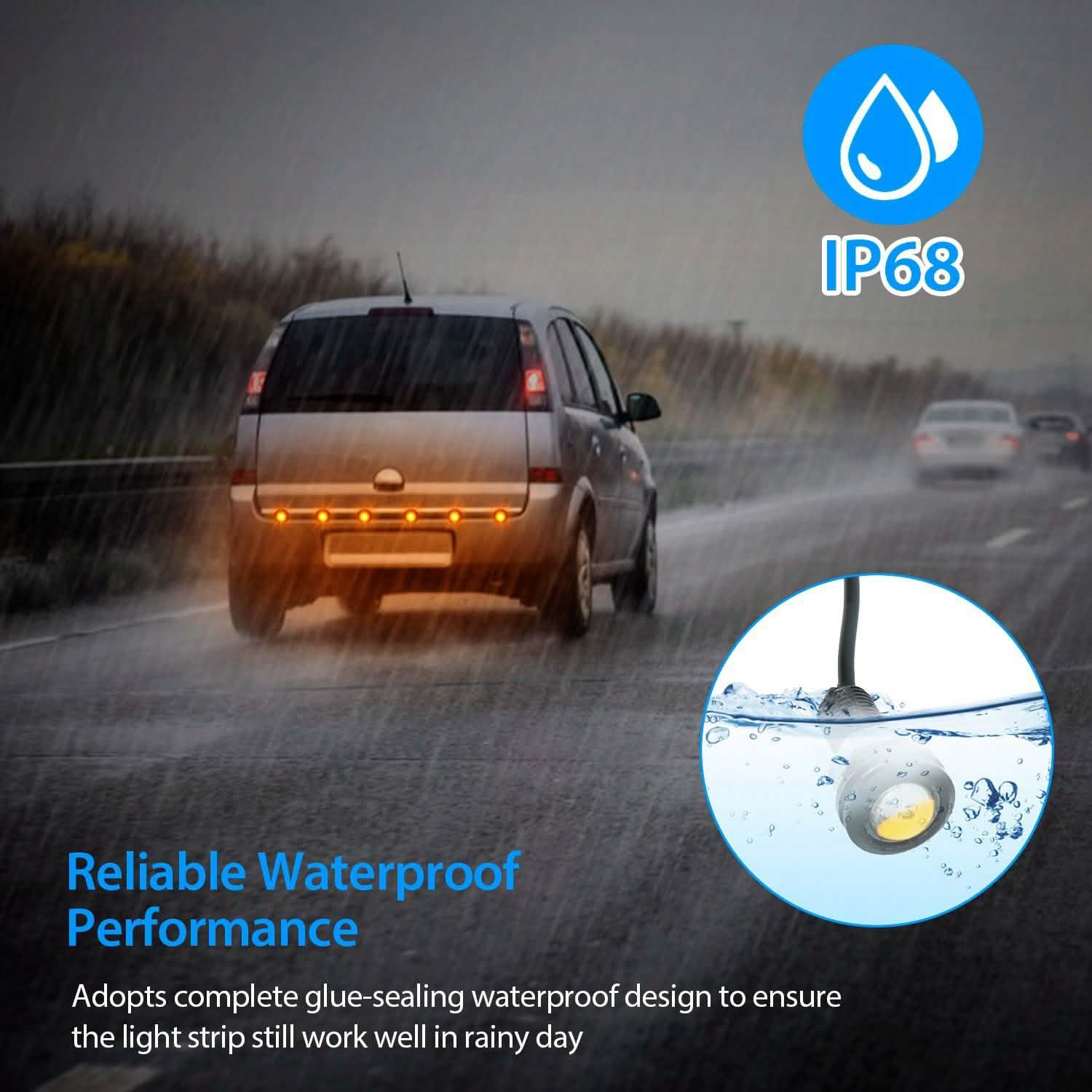 3-Pieces: Amber Eagle Eye LED Light Automotive - Tophatter Daily Deals