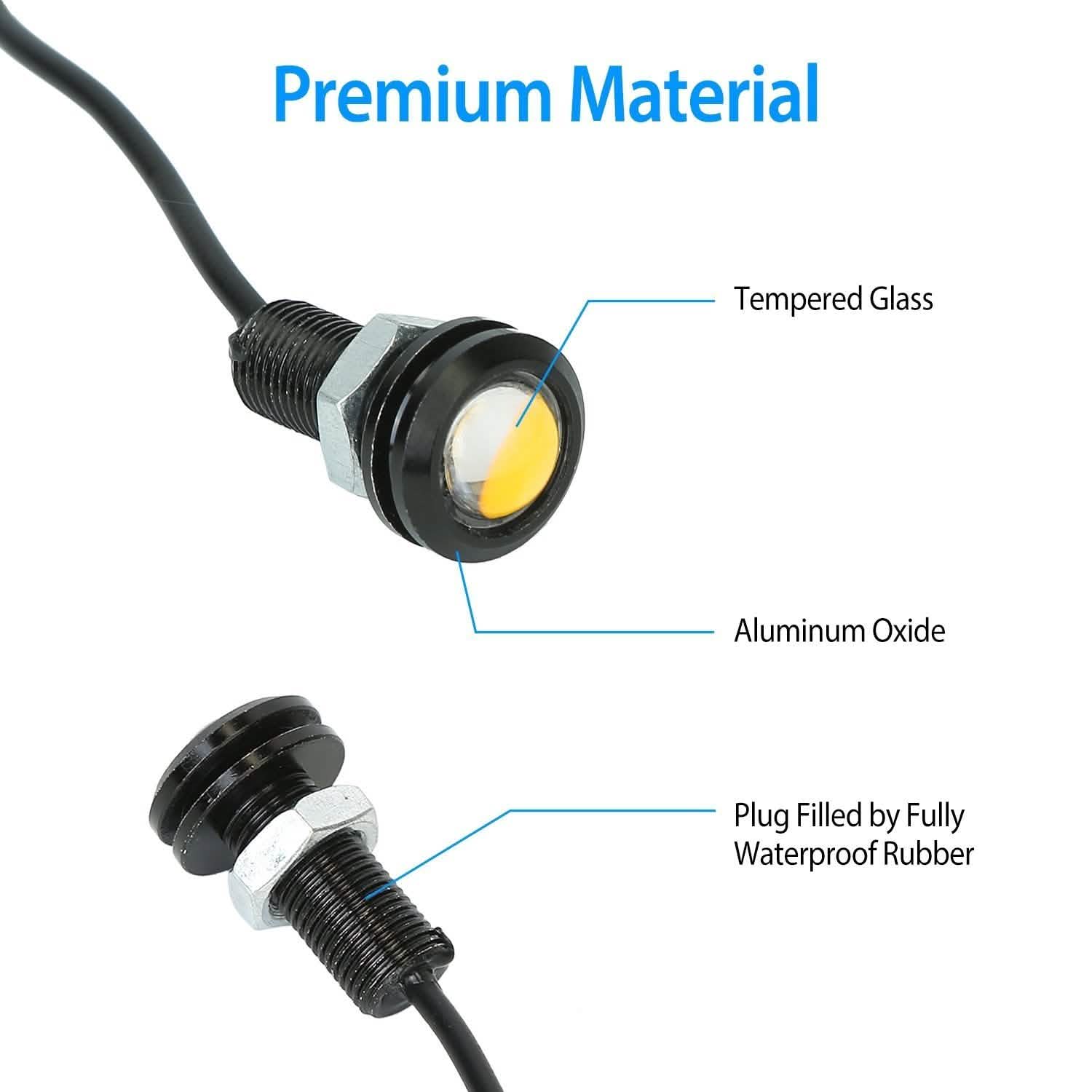 3-Pieces: Amber Eagle Eye LED Light Automotive - Tophatter Daily Deals