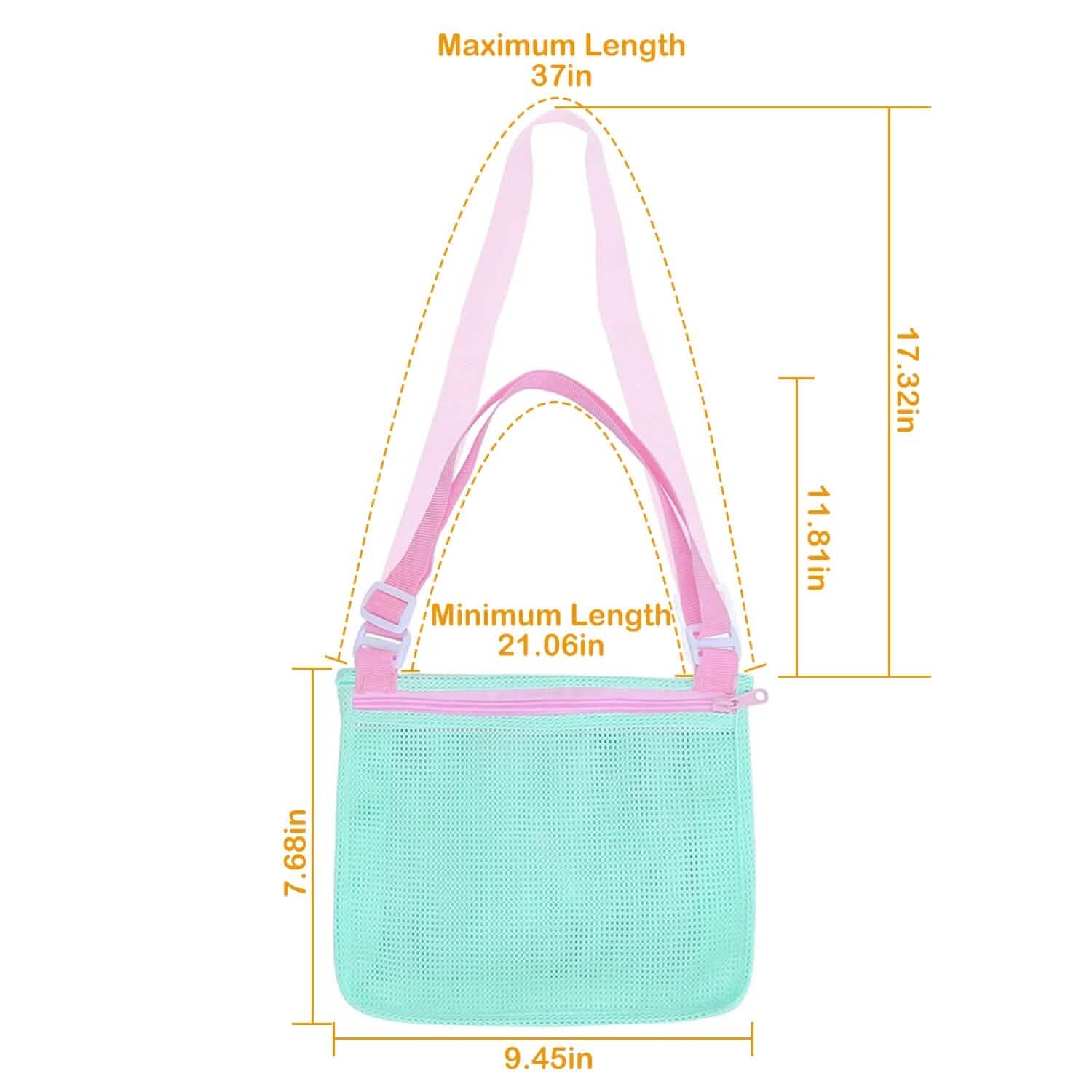 3-Pieces: Beach Mesh Bags Seashell Sand Tote Bag Outdoor Recreation - Tophatter Daily Deals