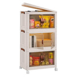 3-Pieces: Foldable Storage Bins with Lid Front Magnetic Door Collapsible Stackable Closet Organizer Kitchen Storage - Tophatter Daily Deals