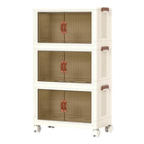 3-Pieces: Foldable Storage Bins with Lid Front Magnetic Door Collapsible Stackable Closet Organizer Kitchen Storage - Tophatter Daily Deals