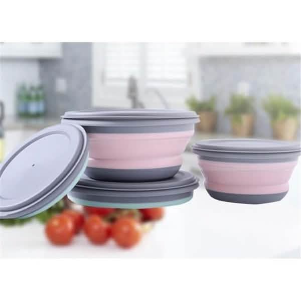 3-Pieces: Folding Camping Bowl Set Kitchen Storage - Tophatter Daily Deals