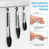 3-Pieces: Kitchen Tongs Stainless Steel with Silicon Kitchen Tools & Gadgets - Tophatter Daily Deals