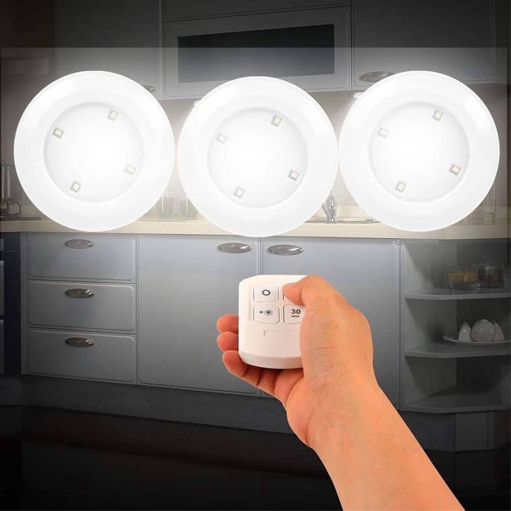 3-Pieces: LED Night Cordless Battery Powered Indoor Lighting - Tophatter Daily Deals