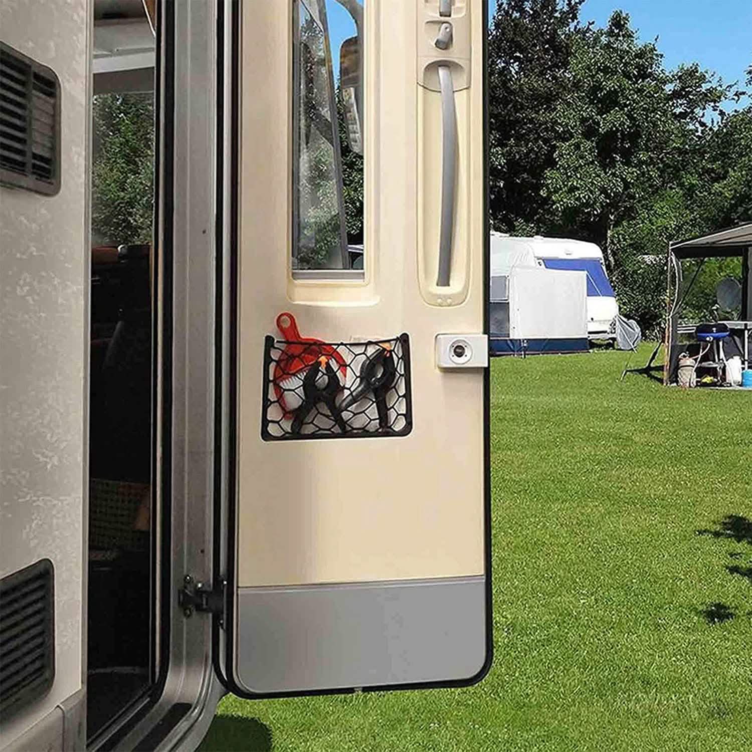 3-Pieces: Mesh Pocket Seat Side Organizer Automotive - Tophatter Daily Deals