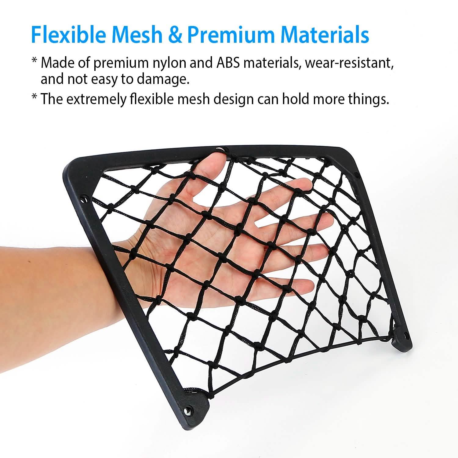 3-Pieces: Mesh Pocket Seat Side Organizer Automotive - Tophatter Daily Deals