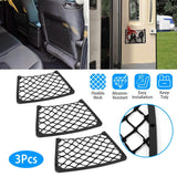 3-Pieces: Mesh Pocket Seat Side Organizer Automotive - Tophatter Daily Deals