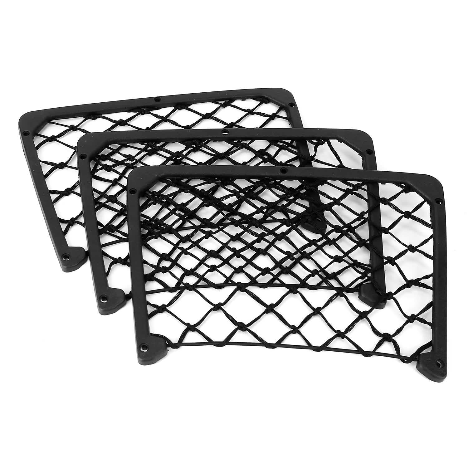 3-Pieces: Mesh Pocket Seat Side Organizer Automotive - Tophatter Daily Deals