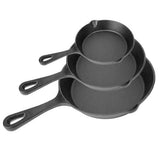 3-Pieces: Pre-Seasoned Cast Iron Skillet Kitchen Tools & Gadgets - Tophatter Daily Deals