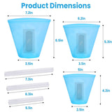 3-Pieces: Silicone Food Storage Bags Reusable Leakproof Food Container Set with 3 Seals Food Storage Containers - Tophatter Daily Deals