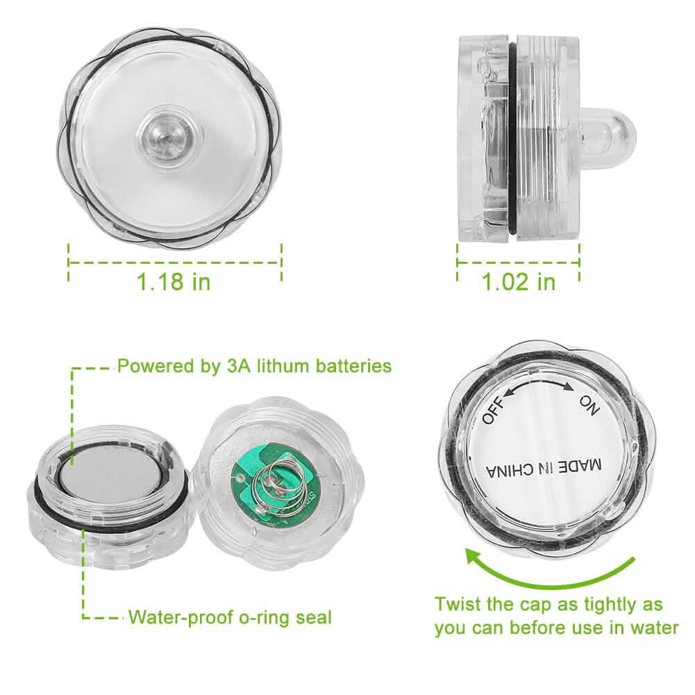 3-Pieces: Submersible LED Tea Lights Waterproof Candle Lights Indoor Lighting - Tophatter Daily Deals
