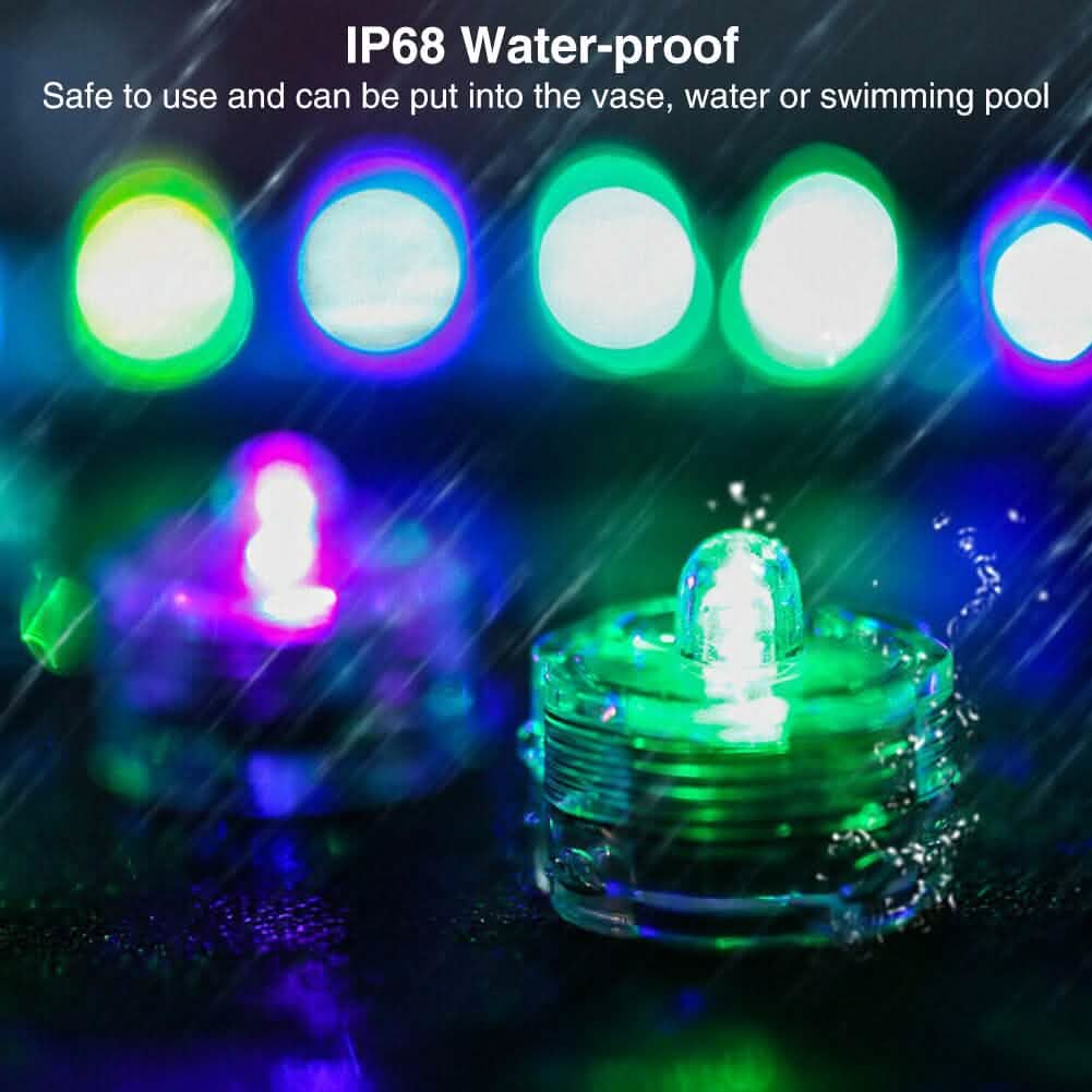3-Pieces: Submersible LED Tea Lights Waterproof Candle Lights Indoor Lighting - Tophatter Daily Deals