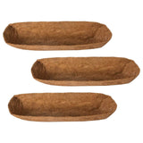 3-Pieces: Trough Coco Basket Half Moon Planter Replacement Garden & Patio - Tophatter Daily Deals