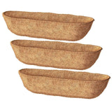 3-Pieces: Trough Coco Basket Half Moon Planter Replacement Garden & Patio - Tophatter Daily Deals