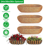 3-Pieces: Trough Coco Basket Half Moon Planter Replacement Garden & Patio - Tophatter Daily Deals