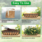 3-Pieces: Trough Coco Basket Half Moon Planter Replacement Garden & Patio - Tophatter Daily Deals
