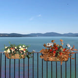 3-Pieces: Trough Coco Basket Half Moon Planter Replacement Garden & Patio - Tophatter Daily Deals