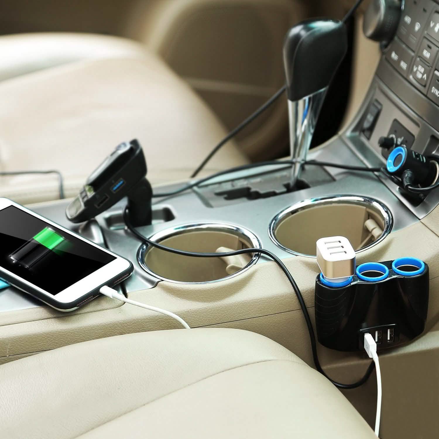 3-Socket Car Cigarette Lighter Splitter Automotive - Tophatter Daily Deals