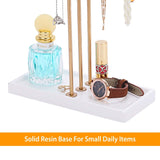 3-Tier Gold Metal Tabletop Jewelry Tree Stand Storage & Organization - Tophatter Daily Deals