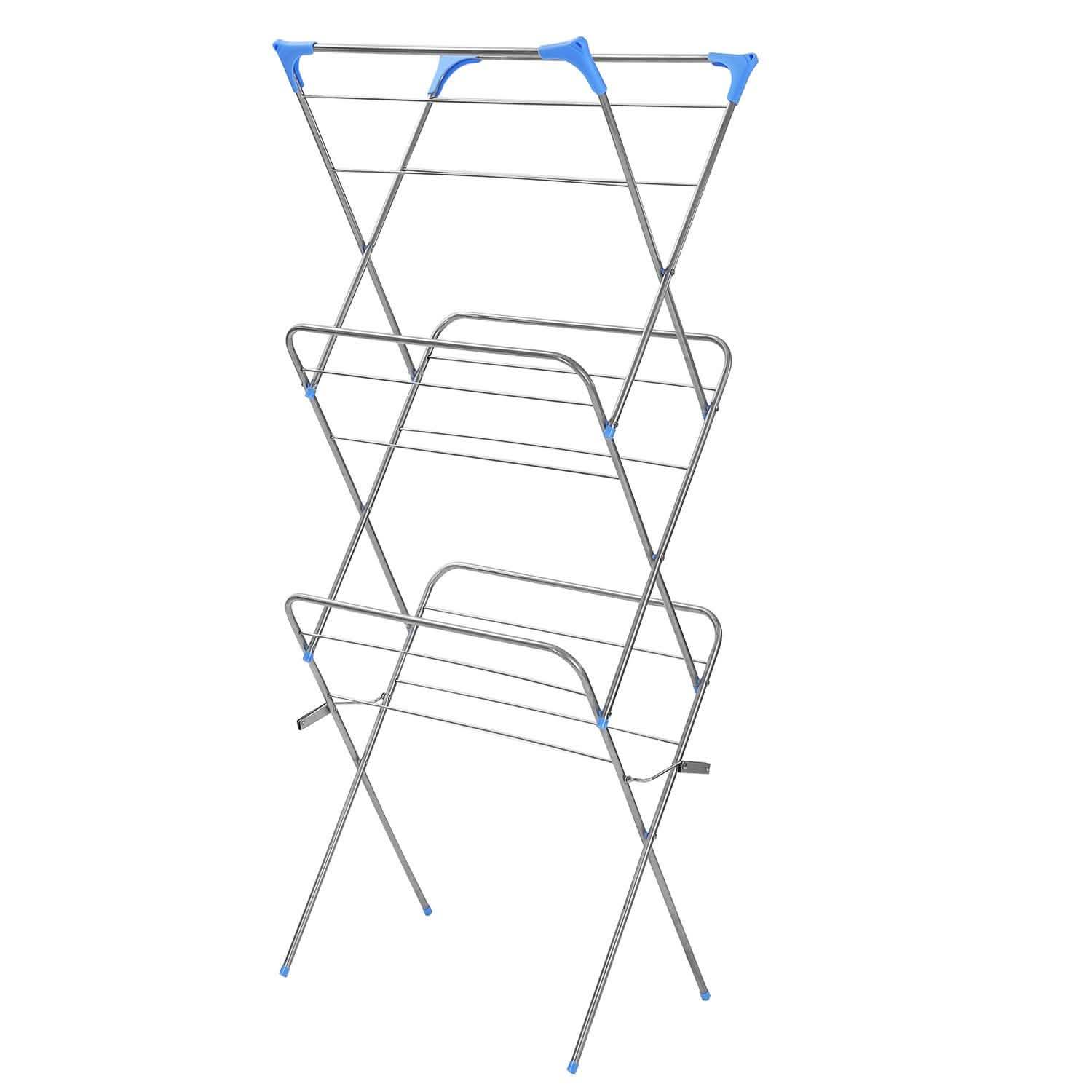 3 Tier Laundry Rack Foldable Clothes Drying Rack Storage & Organization - Tophatter Daily Deals