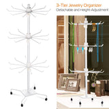 3-Tier Metal Jewelry Rack 30-Hook Necklaces Bracelets Display Stand Storage & Organization - Tophatter Daily Deals