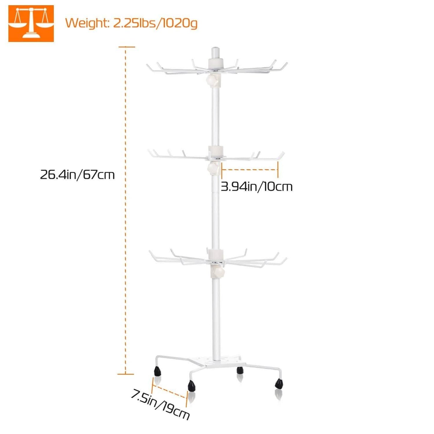 3-Tier Metal Jewelry Rack 30-Hook Necklaces Bracelets Display Stand Storage & Organization - Tophatter Daily Deals