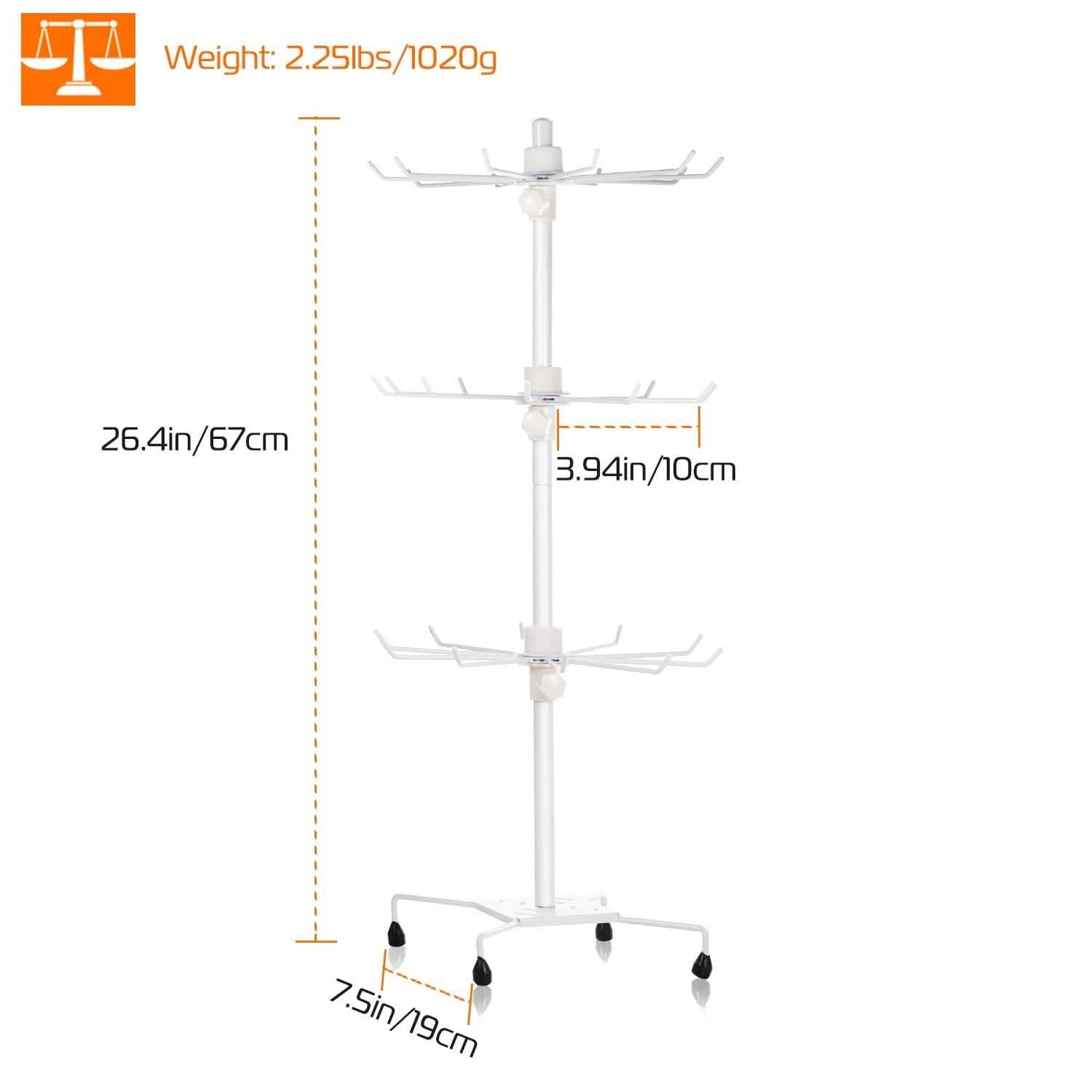 3-Tier Metal Jewelry Rack 30-Hook Necklaces Bracelets Display Stand Storage & Organization - Tophatter Daily Deals