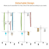 3-Tier Metal Jewelry Rack 30-Hook Necklaces Bracelets Display Stand Storage & Organization - Tophatter Daily Deals