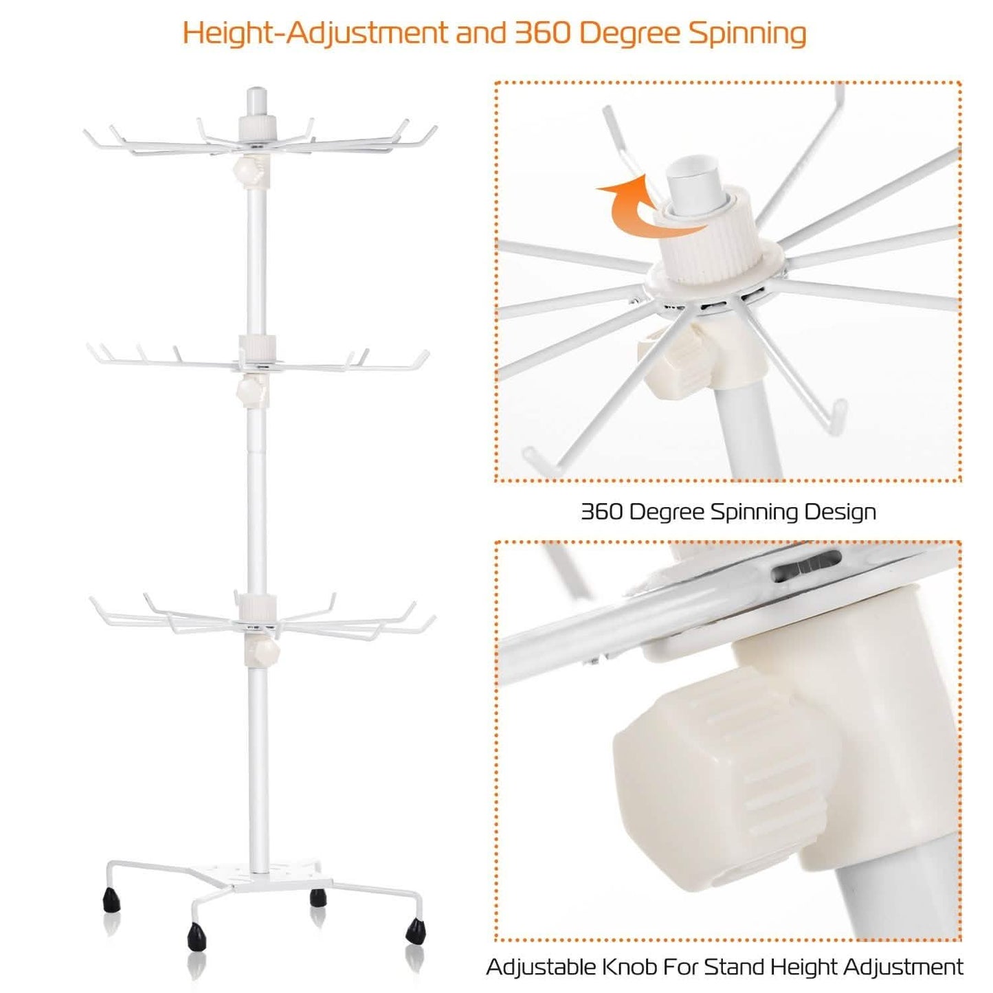 3-Tier Metal Jewelry Rack 30-Hook Necklaces Bracelets Display Stand Storage & Organization - Tophatter Daily Deals
