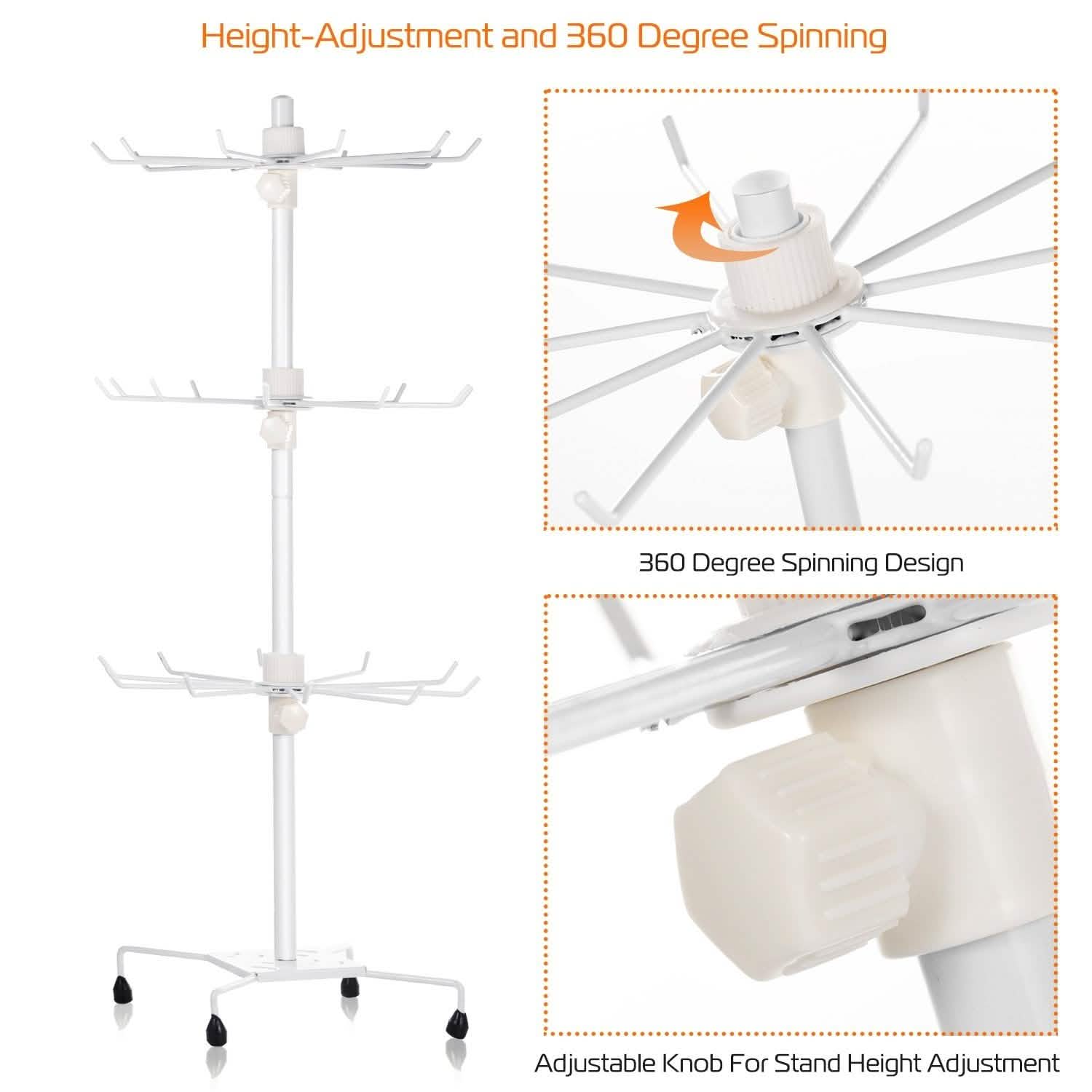 3-Tier Metal Jewelry Rack 30-Hook Necklaces Bracelets Display Stand Storage & Organization - Tophatter Daily Deals
