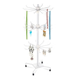 3-Tier Metal Jewelry Rack 30-Hook Necklaces Bracelets Display Stand Storage & Organization - Tophatter Daily Deals