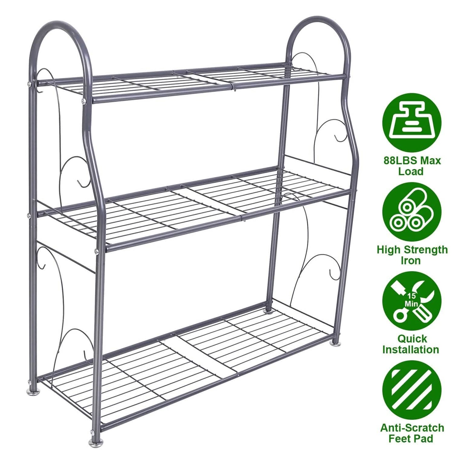 3-Tier Plant Stand Shelf Display Rack Garden & Patio - Tophatter Daily Deals