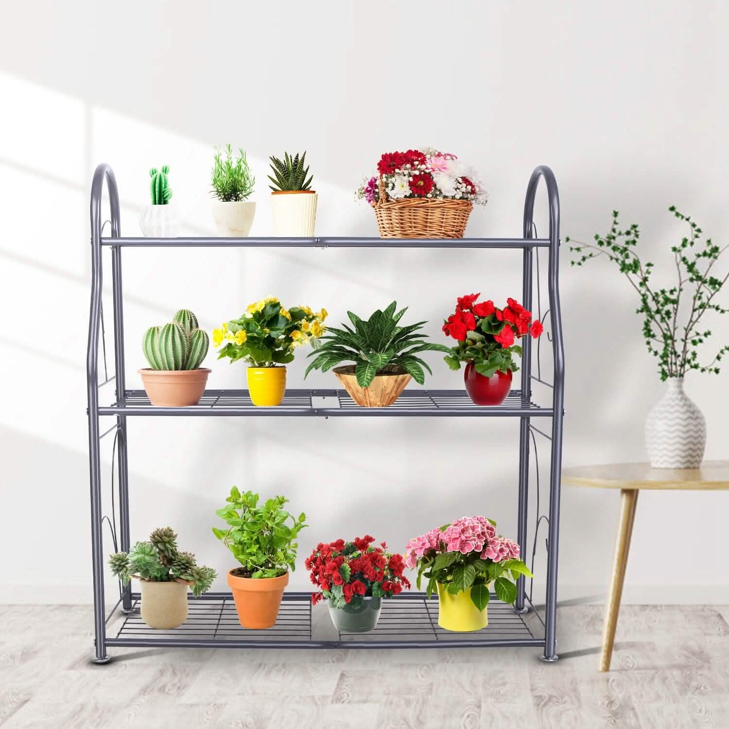 3-Tier Plant Stand Shelf Display Rack Garden & Patio - Tophatter Daily Deals