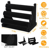 3-Tier Velvet Jewelry Stand Storage & Organization - Tophatter Daily Deals