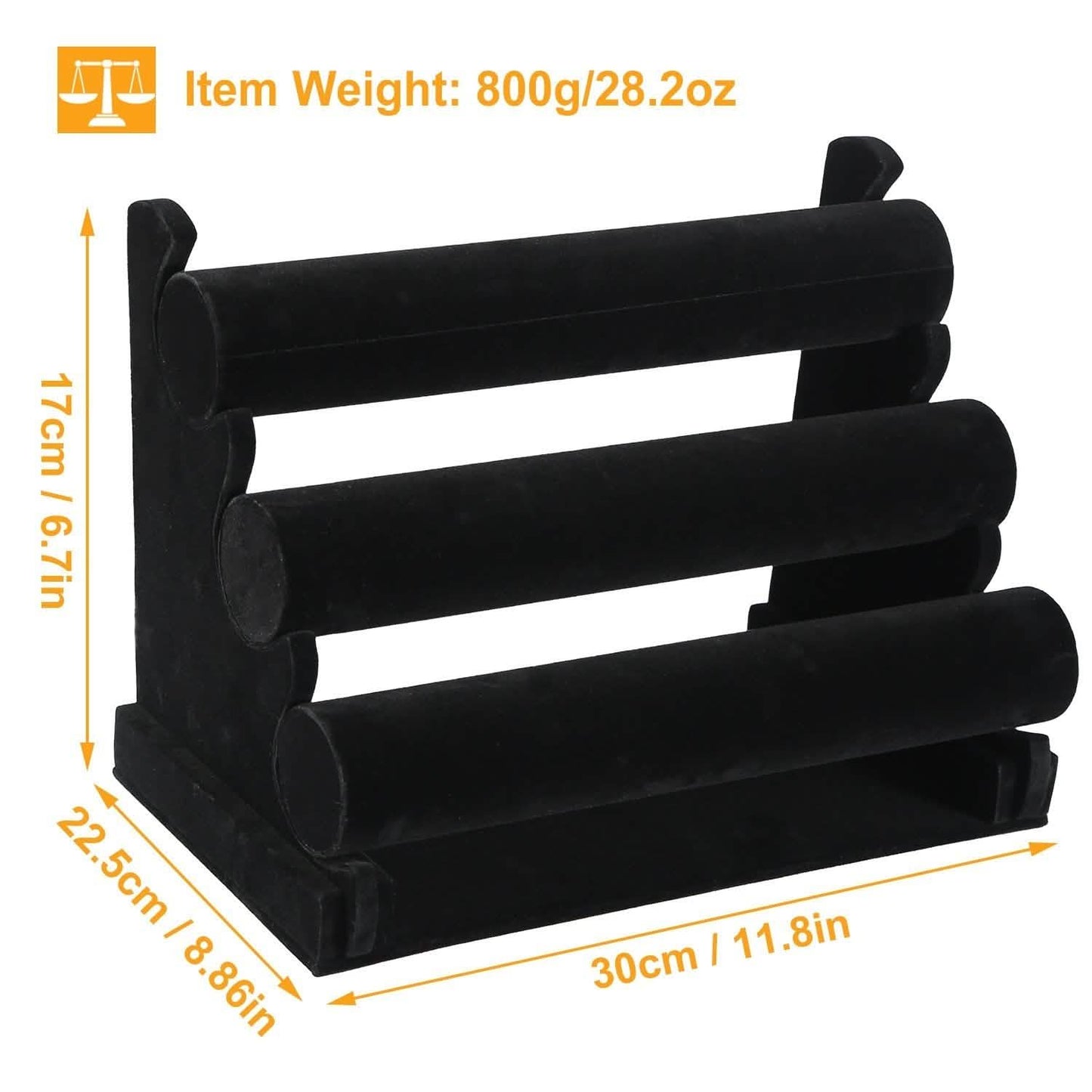 3-Tier Velvet Jewelry Stand Storage & Organization - Tophatter Daily Deals