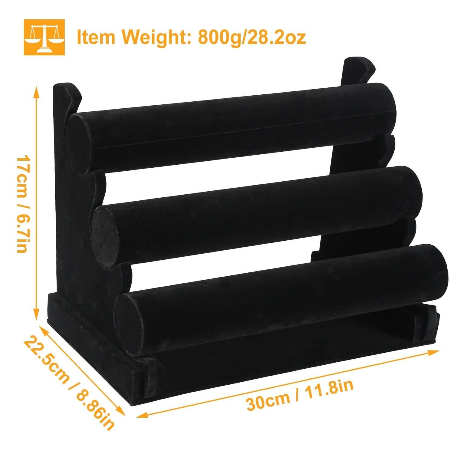 3-Tier Velvet Jewelry Stand Storage & Organization - Tophatter Daily Deals