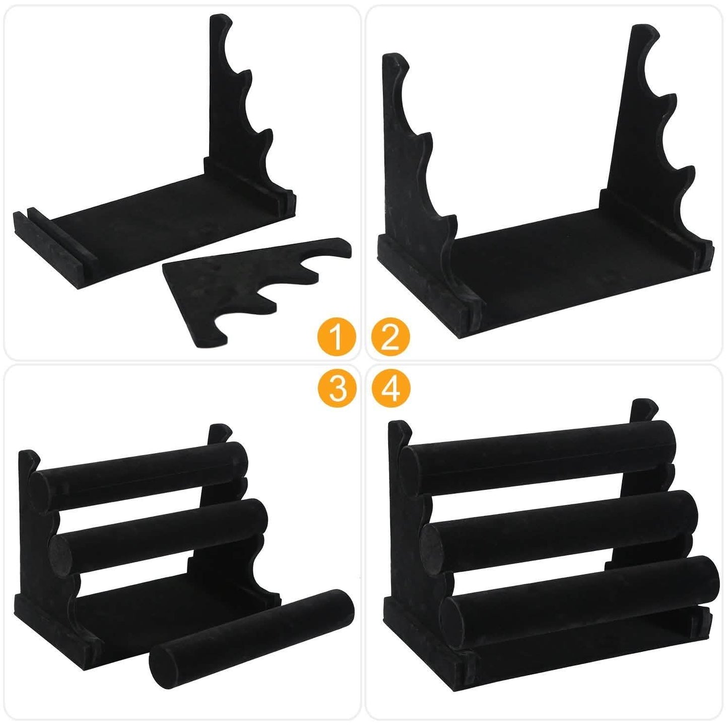 3-Tier Velvet Jewelry Stand Storage & Organization - Tophatter Daily Deals