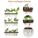 3-Tier Wall Hanging Glass Tube Planter Garden & Patio - Tophatter Daily Deals