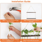 3-Tier Wall Hanging Glass Tube Planter Garden & Patio - Tophatter Daily Deals