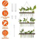 3-Tier Wall Hanging Glass Tube Planter Garden & Patio - Tophatter Daily Deals
