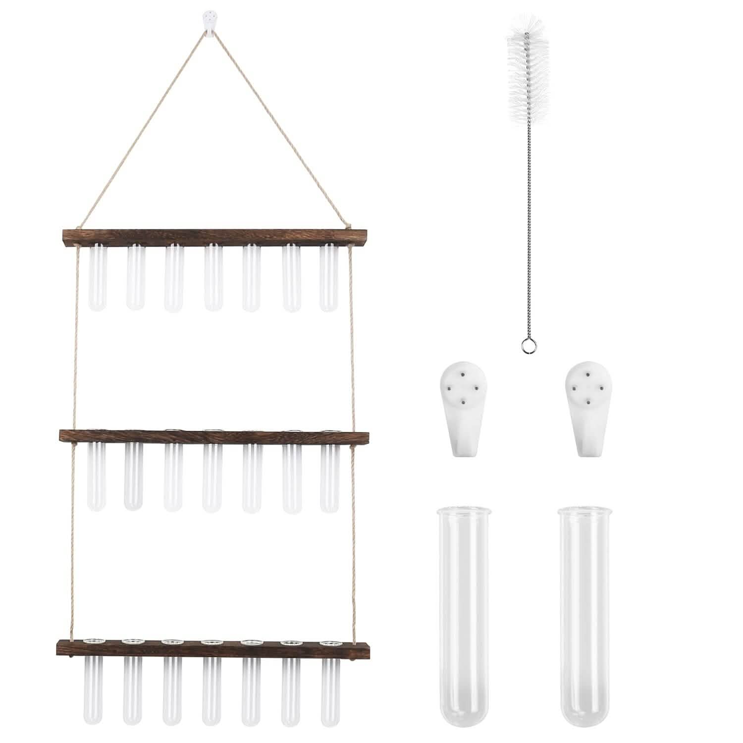 3-Tier Wall Hanging Glass Tube Planter Garden & Patio - Tophatter Daily Deals