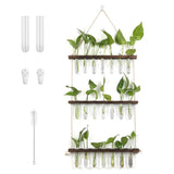 3-Tier Wall Hanging Glass Tube Planter Garden & Patio - Tophatter Daily Deals